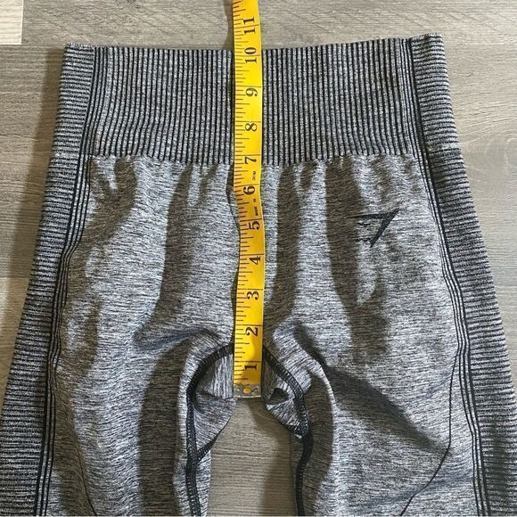 GymShark Hyper Amplify Leggings High Rise Small Gray Black Workout - Picture 8 of 12